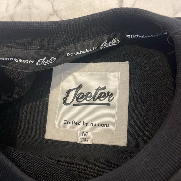 JEETER Classic Crewneck Sweatshirt Size medium New with Tags black - Picture 6 of 10